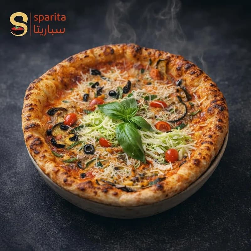 بيتزا الخضار والزيتون - Veggie Olive Pizza