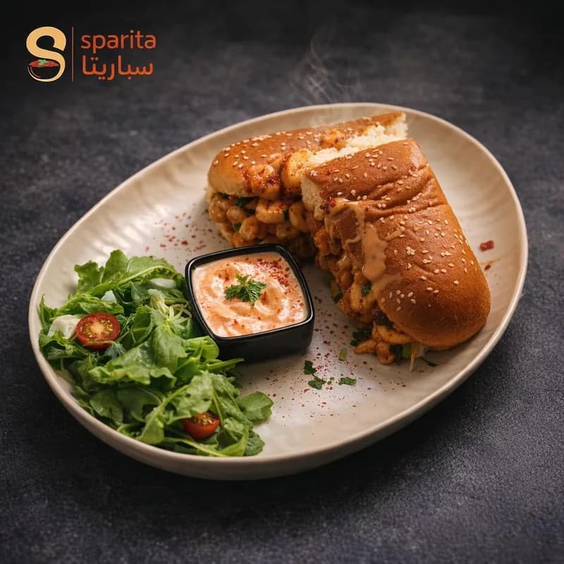 باغيت دجاج بالسمسم - Chicken Sesame Baguette